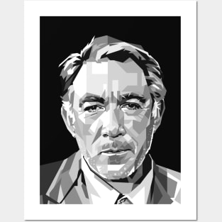 Anthony Quinn Portrait illustration in Grayscale Posters and Art
